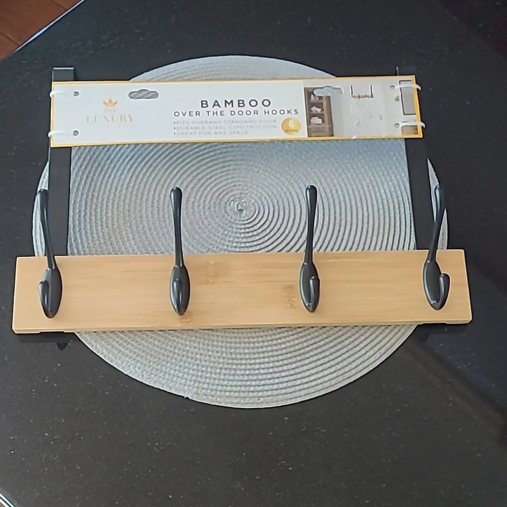 🚪Bamboo Over The Door Hooks